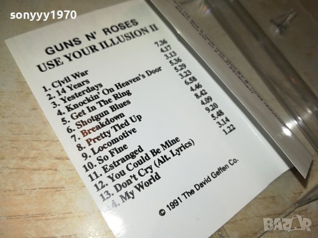 GUNS N ROSES TDK-КАСЕТА 1606231748, снимка 10 - Аудио касети - 41209268