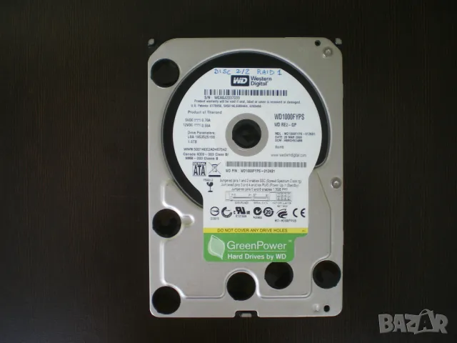 Хард диск 1TB Western Digital WD1000FYPS, SATA 3Gb/s, 7200rpm, 16MB кеш, 3.5"