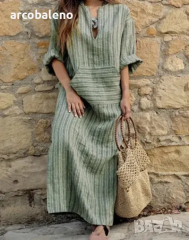 Дамска широка дълга рокля, 3цвята , снимка 5 - Рокли - 48170955