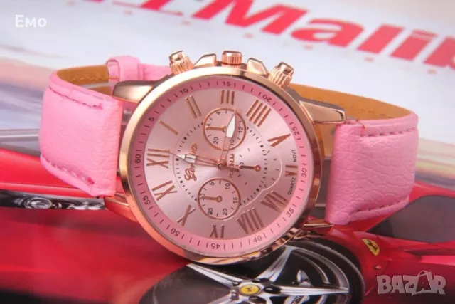 Дамски кварцов часовник с кожена верижка, снимка 10 - Дамски - 47817483