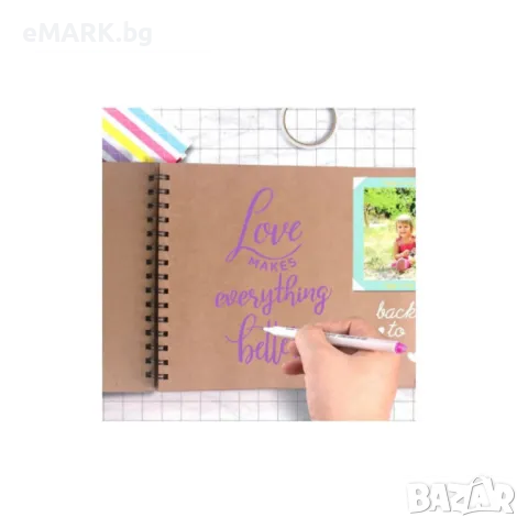 Албум за скрапбукинг в кафяв/златист цвят със спирала - 60 страници, снимка 1
