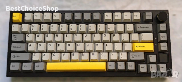 Ajazz AK820 Pro 75% Black/Grey Безжична механична геймърска клавиатура