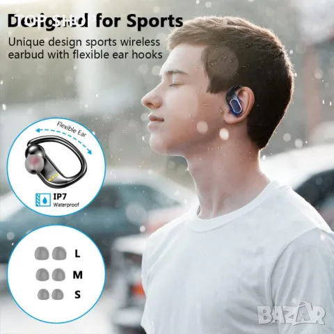 Rulafiss Q28 Безжичи слушалки, спортни Bluetooth 5.3, снимка 5 - Bluetooth слушалки - 48763578