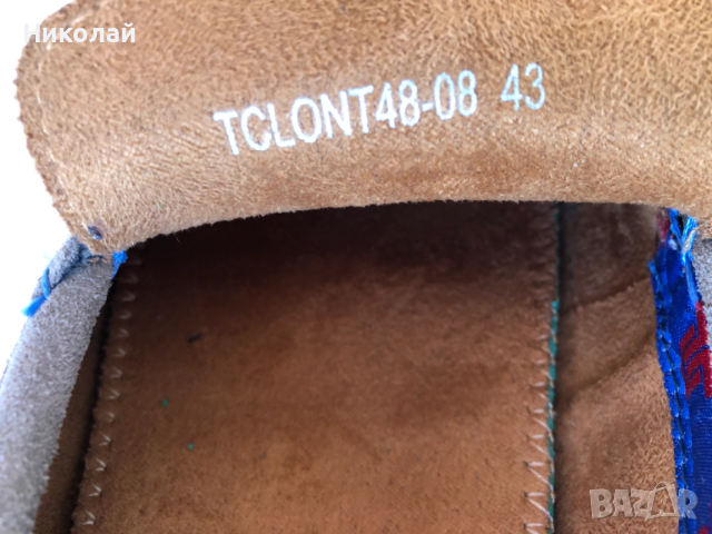 Мъжки мокасини Titto Bluni, естествен велур, размер 43, много леки, италиански, бежови, чисто нови, снимка 12 - Мокасини - 53849061