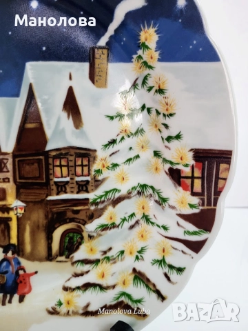 Порцеланова чиния "Frohe Weihnachten"  "Весела Коледа" на Kahla., снимка 3 - Други ценни предмети - 52396534