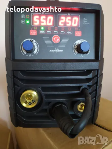 250 PROFESSIONAL Синергичен Заваръчен / Телоподаващ апарат за Алуминий MIG MMA TIG 250 -Телоподаващо, снимка 2 - Други машини и части - 42170886