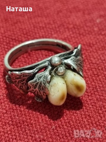 Винтидж пръстен от сребро и злато