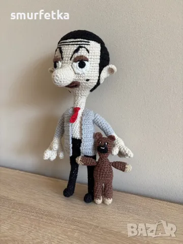 Плетена играчка мистър Бийн, снимка 4 - Плюшени играчки - 50172710