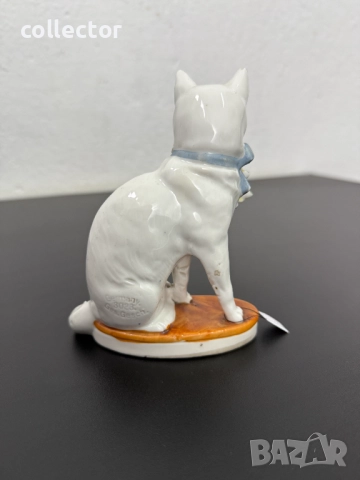 Стара порцеланова фигура на котка - Ges. Gesch №7449, снимка 5 - Колекции - 51973437