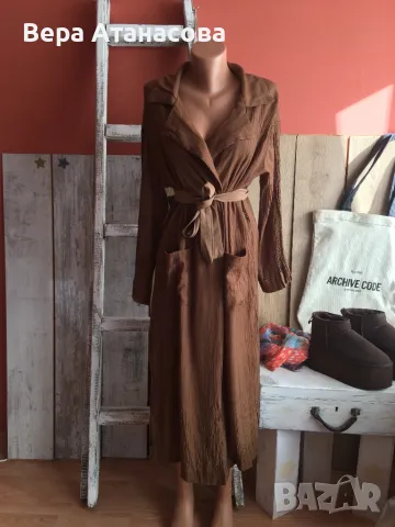 🤎❤️🤎 Рокля тип ,, Прегърни ме’ с дълъг ръкав и странични цепки🤎