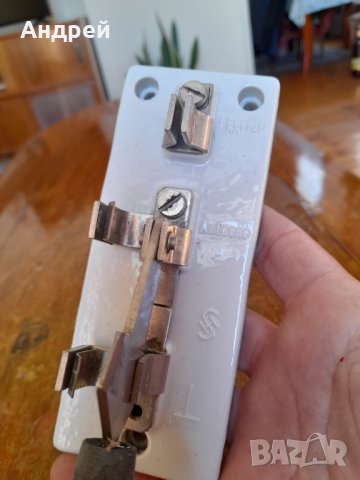 Стар порцеланов антенен включвател,изключвател, снимка 5 - Антикварни и старинни предмети - 42664875