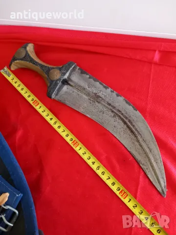 Стар ХАНДЖАР с Колан, Кинджал,Кама , снимка 7 - Антикварни и старинни предмети - 48637679