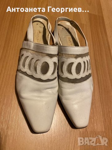 Дамски обувки естествена кожа бяло номер 38, снимка 1 - Дамски ежедневни обувки - 34644347