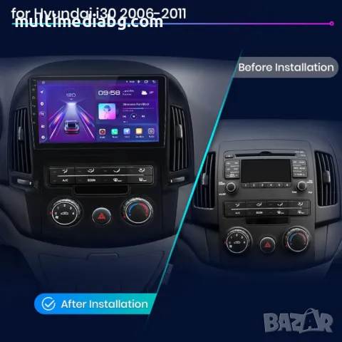 Hyundai i30 2006г -2011г Мултимедия Навигация Android, снимка 4 - Аксесоари и консумативи - 50069315