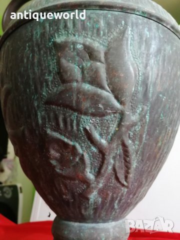 Огромен Старинен Съд , Амфора , Ваза , Кашпа 19 Век., снимка 4 - Антикварни и старинни предмети - 42275184