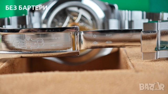 Rolex Daytona 126506 Platinum Ice Blue Diamond Baguette Dial часовник, снимка 6 - Мъжки - 51472012