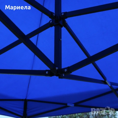 Синя градинска шатра 3х3, снимка 2 - Градински мебели, декорация  - 53406825