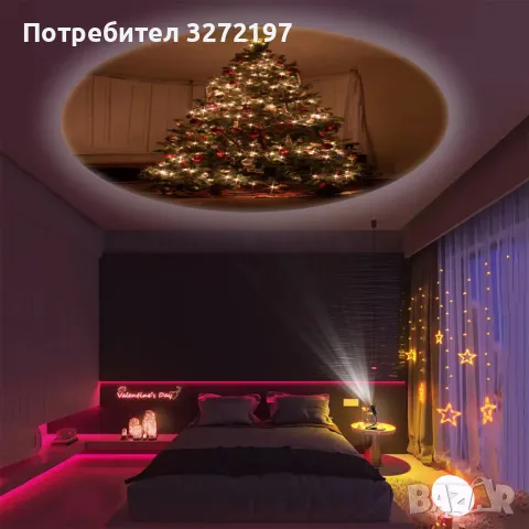 USB Захранвана LED Коледна Елха Проекционна Светлина