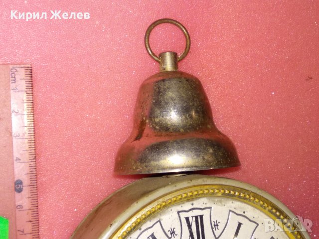 JANTAR MADE in USSR Стар РУСКИ БУДИЛНИК МЕХАНИЧЕН НАСТОЛЕН ЧАСОВНИК ЯНТАР СССР 43630, снимка 5 - Антикварни и старинни предмети - 44466540