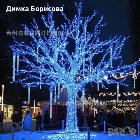 Коледна светеща украса тип падащ сняг, снимка 1