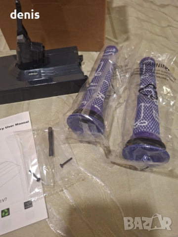 Батерия за прахосмукачка Dyson V8, 6000 mAh, включва филтри преди и след двигателя, четка и инструме, снимка 6 - Прахосмукачки - 52740171