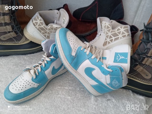 Nike® AIR Jordan® унисекс маратонки кецове баскет кецове, синьо белите Nike® AIR Jordan®, 39 - 40, снимка 5 - Маратонки - 44244312