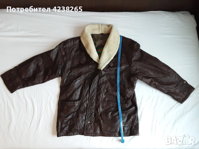 Яке "Marcos", естествена кожа, кафяво Made in Italy