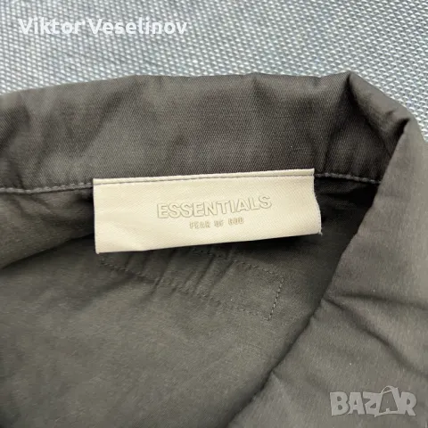 Fear of God essentials Beige Nylon Shirt Размер М Риза, снимка 7 - Ризи - 49830722