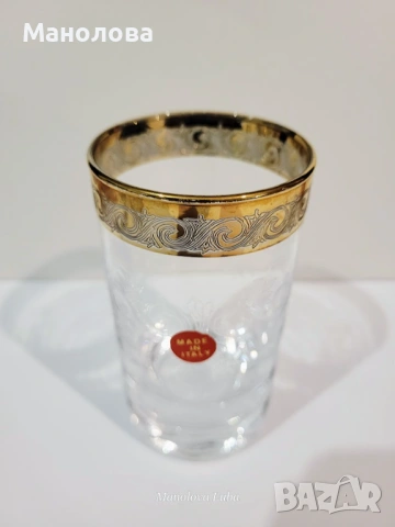 Комплект кристални чаши Murano Medici за допълнение на сервиз., снимка 3 - Други ценни предмети - 53671744