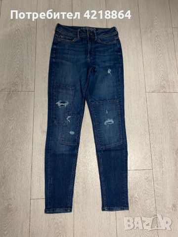 Дънки M&S indigo- С кръпки, снимка 2 - Дънки - 51141249