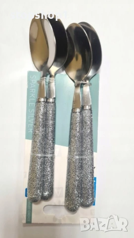 Комплект прибори за хранене Amefa - десертни лъжички 4 бр. - сребърни