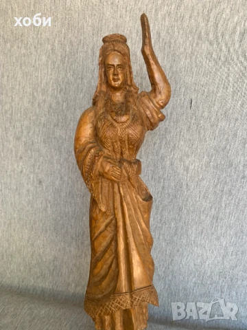 стара дървена фигура , снимка 2 - Антикварни и старинни предмети - 51008002