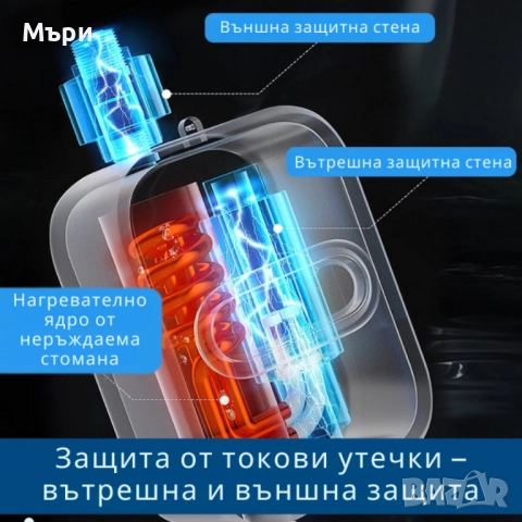 Проточен термостатичен бойлер за мигновена топла вода – Комплект с душ слушалка и регулатор