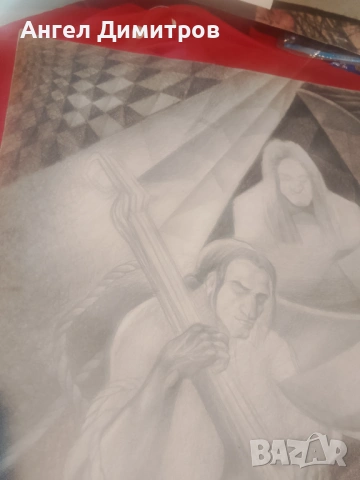 Мария Костадинова 1990 г страхотна графика , снимка 7 - Картини - 53410992