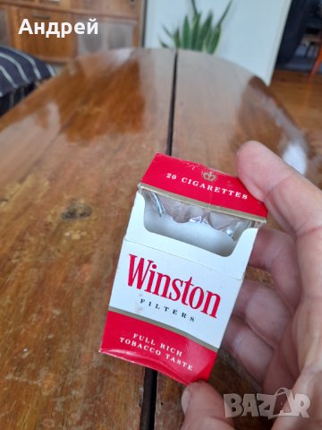 Стара кутия от цигари Winston, снимка 5 - Други ценни предмети - 39578961