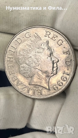 Монета 5 паунда 1999 година, снимка 2 - Нумизматика и бонистика - 52821245