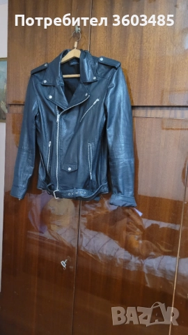 Продавам дамско/мъжко рокерско кожено яке закупено от САЩ, снимка 1