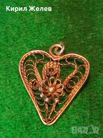 19 Век ФИЛИГРАНЕН АЖУРЕН СРЕБЪРЕН СЪРЦЕВИДЕН РЕТРО МЕДАЛЬОН ВИСОКА ПРОБА СРЕБРО РЪЧНА РАБОТА 32375, снимка 5 - Антикварни и старинни предмети - 38352409