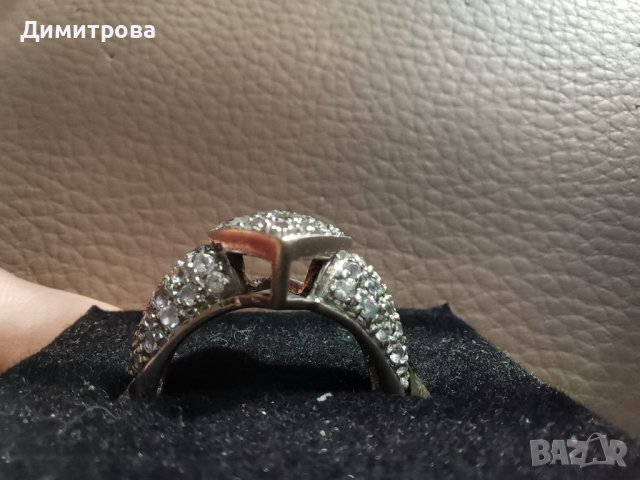 Масивен сребърен пръстен с камъни, снимка 6 - Пръстени - 35189175