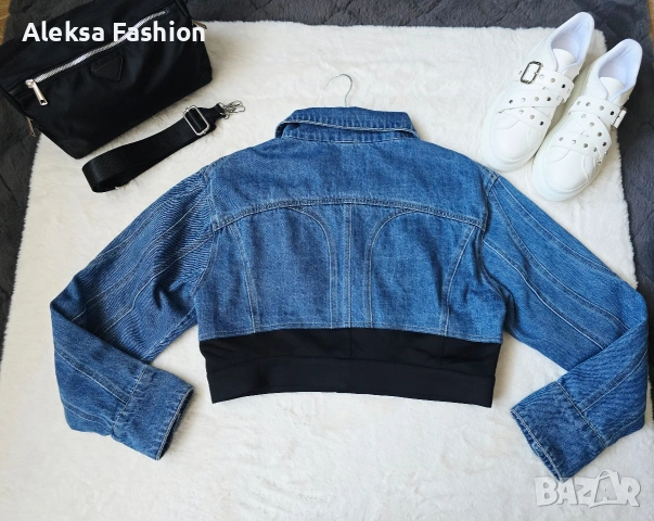 Дамско дънково яке по модел на Mugler , снимка 10 - Якета - 49677988