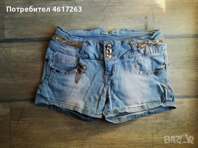 Къси дънкови панталони, L, снимка 8 - Къси панталони и бермуди - 52611044