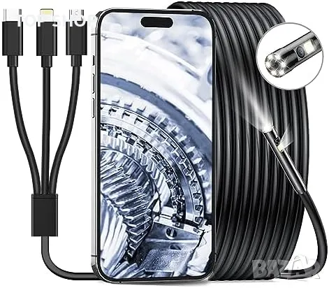 Нов Професионален Ендоскоп Камера 7 LED Водоустойчив Бороскоп, снимка 8 - Друга електроника - 49509471