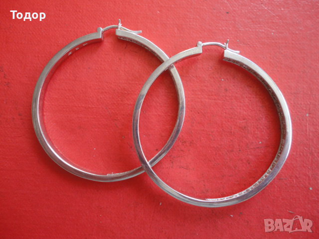 Дизайнерски сребърни обеци обици с камъни 925, снимка 8 - Обеци - 44761832