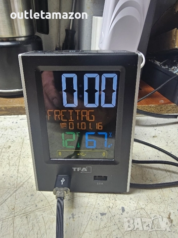 Настолен часовник - будилник със зарядно за телефон CHARGE-IT , снимка 3 - Друга електроника - 52429627