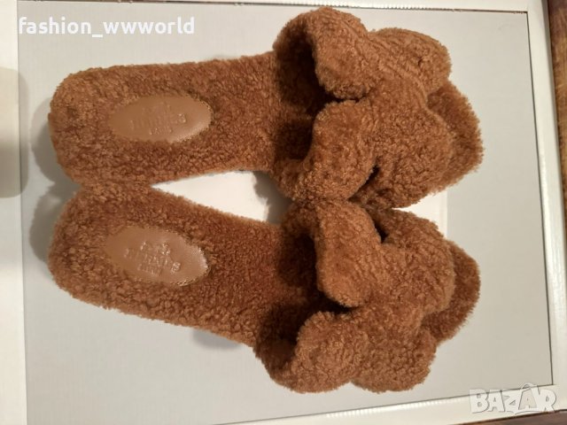 Пухени чехли Hermes 39 реплика, снимка 3 - Чехли - 42301209