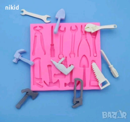 Инструменти майстор лопатка отвертка чук трион гаечен ключ силиконов молд форма фондан шоколад гипс , снимка 5 - Форми - 50465480