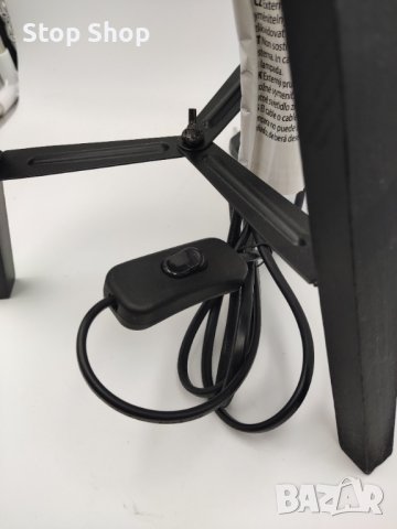 Дървена лампа статив е27 с ключ , снимка 4 - Настолни лампи - 41384748