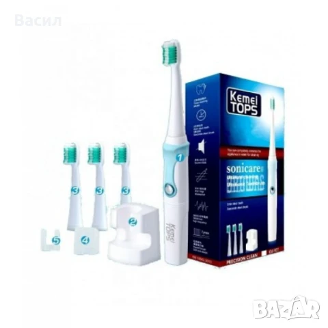 Водоустойчива eлектрическа четка за зъби Kemei, снимка 1