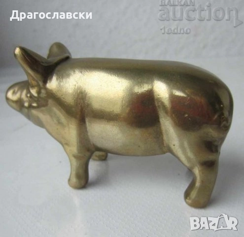 Фигури, статуетки, Ватерло лъв, преспапие прасе свиня пиле бик, месинг бронз метал статуетка фигура , снимка 9 - Статуетки - 42416445