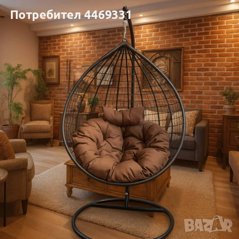 Градинска висяща люлка тип гнездо,яйце–Промоция!